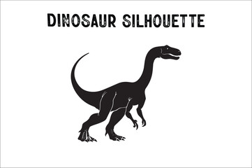 Dinosaur Vector Silhouette Design on White background.Dinosaur silhouettes vector illustration..