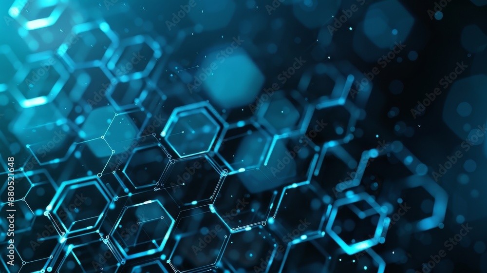 Poster technology abstract design hexagon texture pattern innovation concept background (abstract tech syst