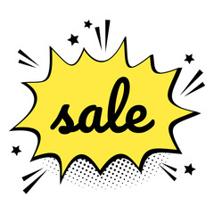 Png sale word speech bubble comic calligraphy clipart