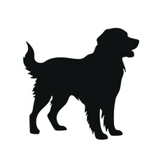 Golden Retriever   Vector - A   silhouette  of Golden Retriever 