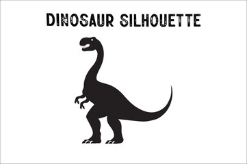 Dinosaur Vector Silhouette Design on White background.Dinosaur silhouettes vector illustration..