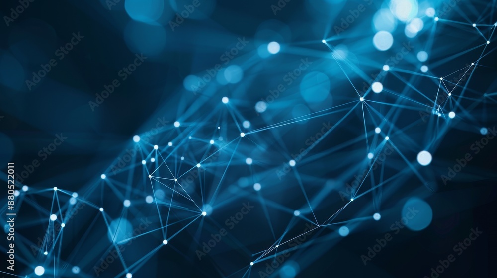 Poster 3d digital connection dots. technology background. network connection structure. plexus effect.