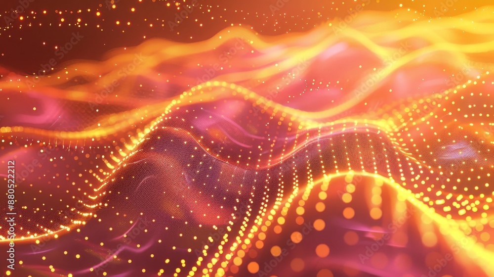 Poster dots and lines geometric graphics. cyberspace and internet concept. abstract tech and science backgr