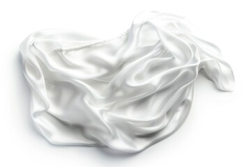 Close-up shot of a white cloth on a white surface, suitable for use in still life photography or as a texture reference