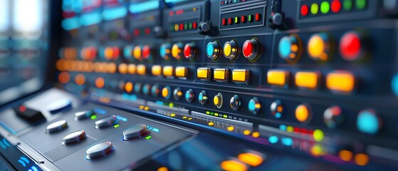 Closeup of cloud automation controls, Cloud automation controls, Managing digital processes