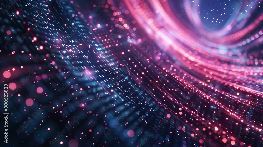 Poster background of digital data, analysis of digital data, connectivity to digital data networks, 3d rend