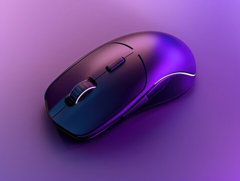 Kabellose Computermaus auf lila Hintergrund