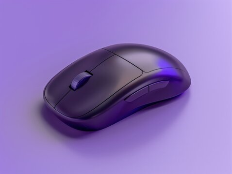 Kabellose Computermaus auf lila Hintergrund