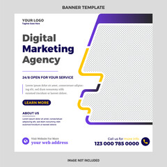 Digital creative business marketing social media banner post