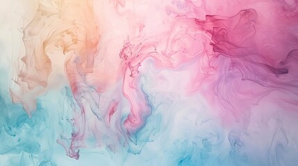 Fototapeta premium Soft pastel watercolor gradient, fluid blend, abstract shapes