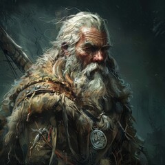 Obraz premium old fantasy warrior epic theme, tough and strong