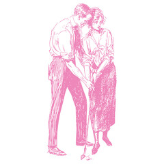 silhouette of a couple