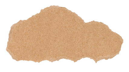 Brown torn paper png cut out, kraft paper collage element on transparent background