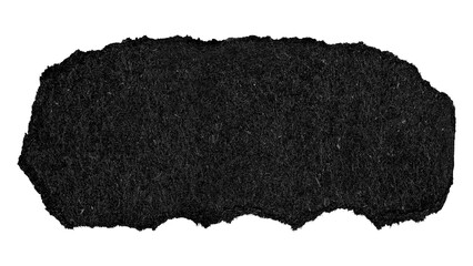 Png black ripped paper sticker, transparent background