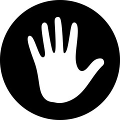 Hand in Circle Vector Graphic Illustration 