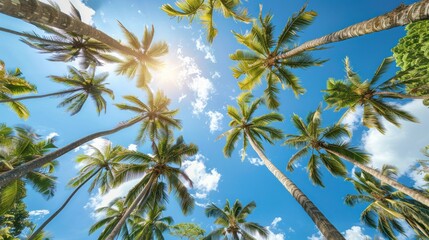 Obraz premium Palm Trees Reaching for the Sky