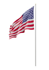 Png flag of USA collage element, transparent background