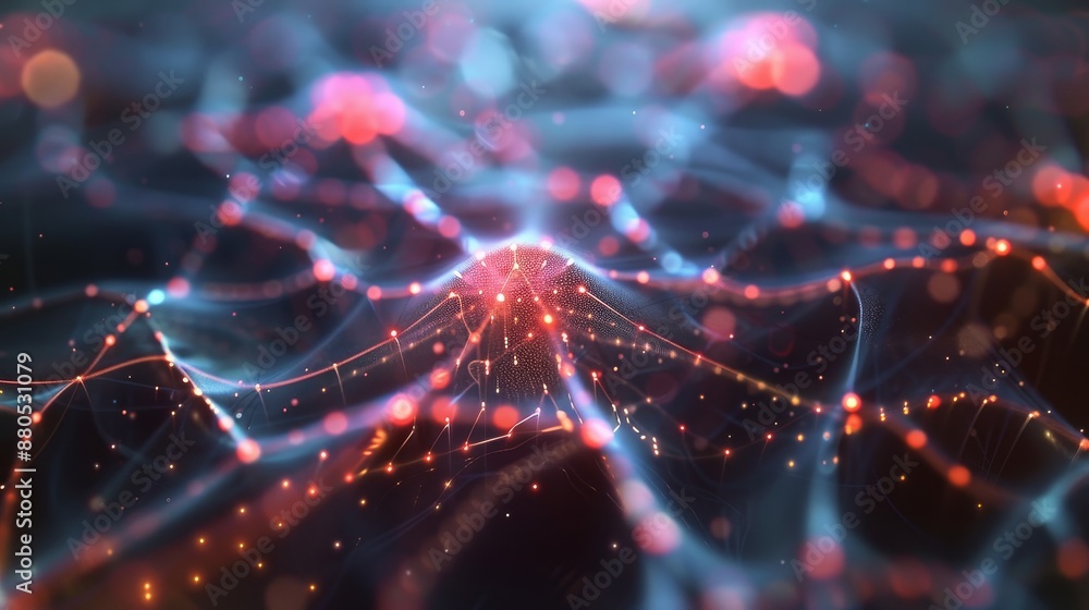 Poster graphs of neural networks depicted in a minimalistic style, ideal for modern tech backgrounds.