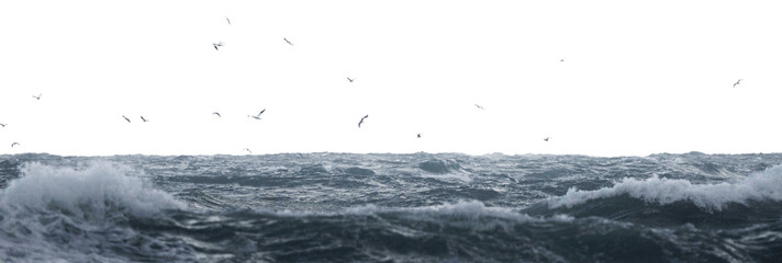 Ocean wave png border, transparent background