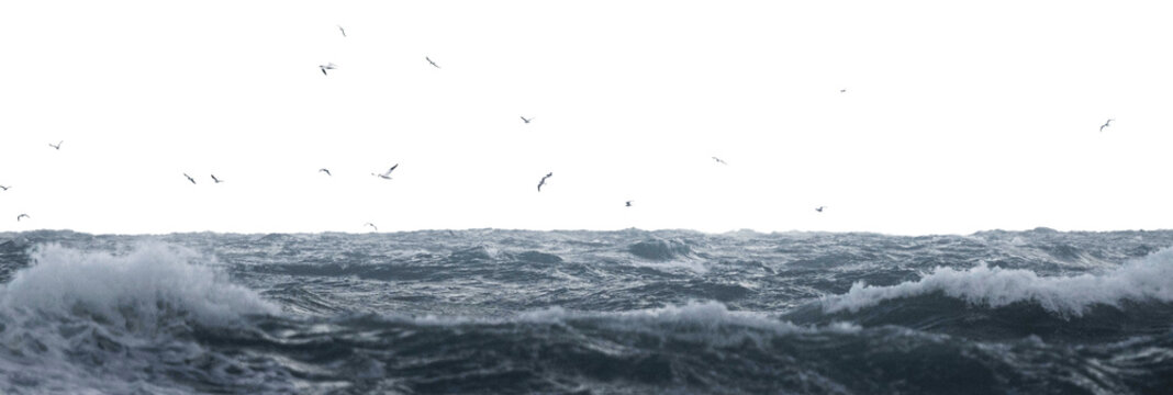 Ocean wave png border, transparent background