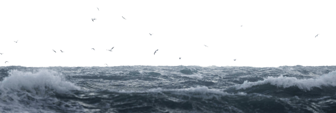 Ocean wave png border, transparent background