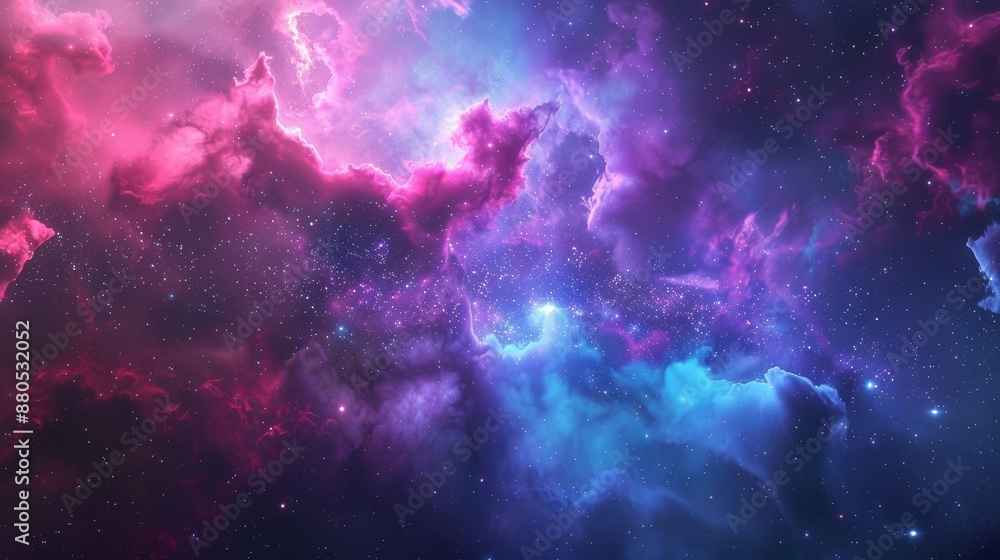 Poster a wallpaper with a supernova background based on universe science and astronomy