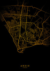 Anzio City Map Poster Minimalist - Anzio City Modern Wall Art Home Decor Ready to Printable	
