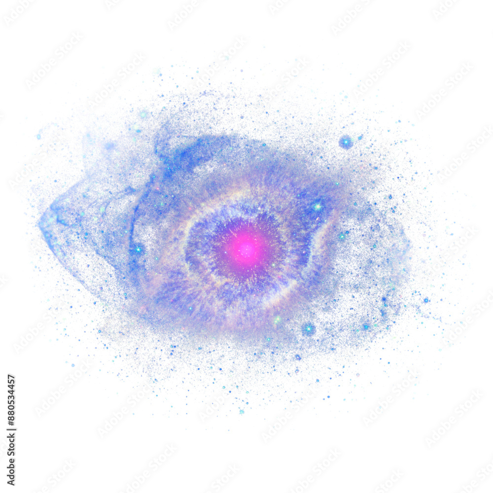 Poster Helix Nebula png sticker, purple galaxy aesthetic on transparent background