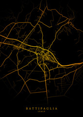 Battipaglia City Map Poster Minimalist - Battipaglia City Modern Wall Art Home Decor Ready to Printable	
