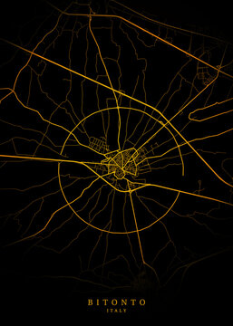 Bitonto City Map Poster Minimalist - Bitonto City Modern Wall Art Home Decor Ready to Printable	
