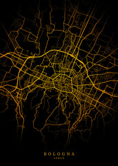 Bologna City Map Poster Minimalist - Bologna City Modern Wall Art Home Decor Ready to Printable	
