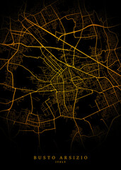 Busto Arsizio City Map Poster Minimalist - Busto Arsizio City Modern Wall Art Home Decor Ready to Printable	
