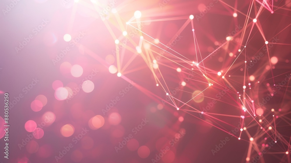 Poster abstract digital connection dots and lines. technology background. network connection structure. 3d 