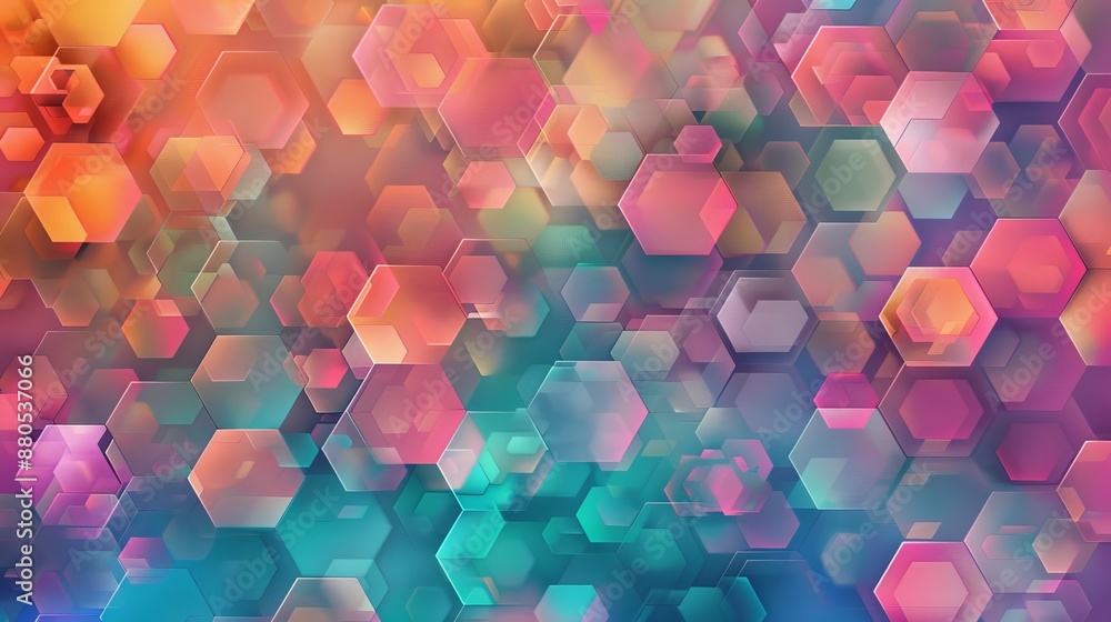 Poster hexagons shape pattern geometric background for abstract design element