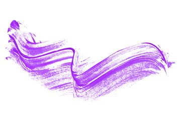 Isolated purple brush strokes on transparent background.