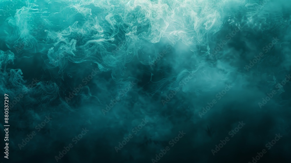 Poster website header banner design with dark green blue glowing gradient background noise texture