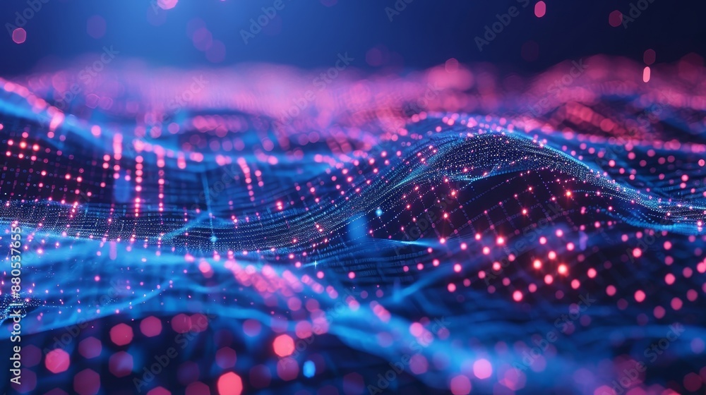 Poster an abstract representation of digital connection dots. a technology background. a network connection