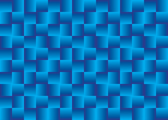 Blue abstract geometric pattern. seamless 3D square tile design with gradient effects