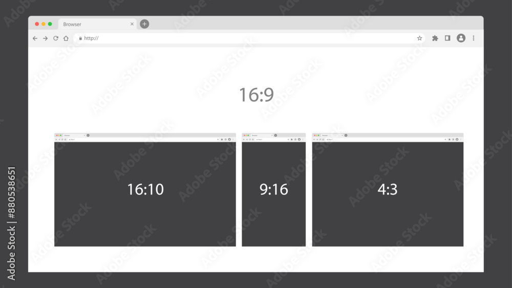 Aufkleber responsive web design laptop computer and mobile size browser design mockup. laptop, tablet, smartph