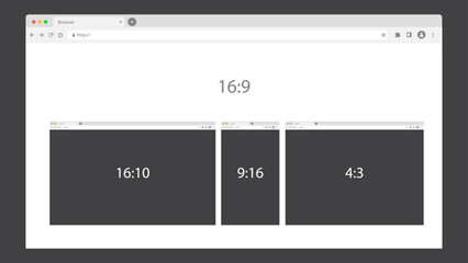 Responsive Web Design Laptop computer and Mobile size Browser Design Mockup. Laptop, Tablet, Smartphone UI Vector Illustration