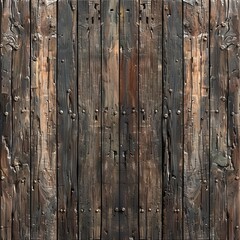 Naklejka premium Close Up of a Wooden Fence With Rivets