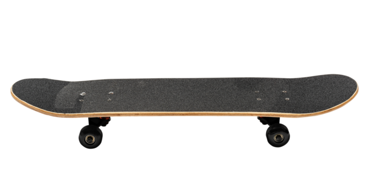 Classic black wooden skateboard design element