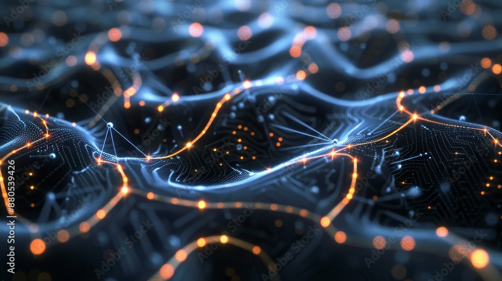 Aufkleber a minimalistic neural network, suitable for modern tech backgrounds.
