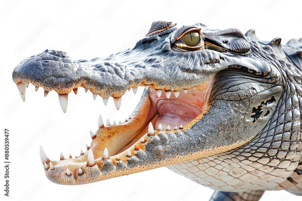 Aufkleber a close-up image of an alligator's open mouth, suitable for use in wildlife or nature-themed context