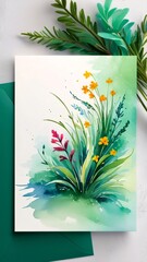 Spring floral in watercolor background. Luxury wallpaper design with flowers, line art, golden texture. Elegant gold blossom flowers illustration suitable for fabric, prints, cover, vivid flowers,