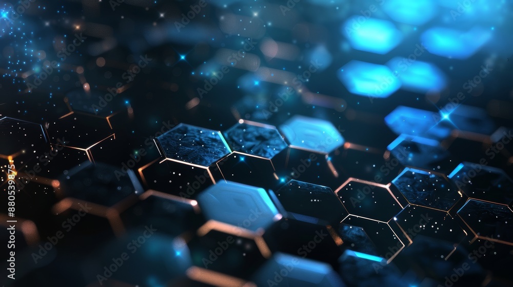 Aufkleber tech system hexagon texture pattern design innovation concept background