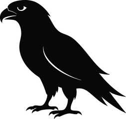 Hawk silhouette, Flying hawk bird, Hawk Bird Silhouette SVG, Eagle vector illustration
