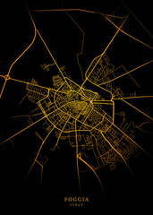 Foggia City Map Poster Minimalist - Foggia City Modern Wall Art Home Decor Ready to Printable	
