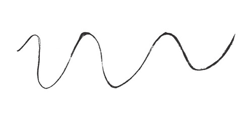 Black pencil lines isolated on transparent background.