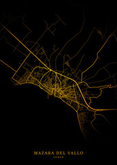 Mazara del Vallo City Map Poster Minimalist - Mazara del Vallo City Modern Wall Art Home Decor Ready to Printable	
